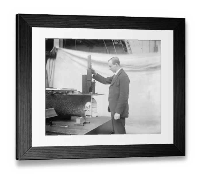 Framed Print : Research work at the National Physical Laboratory, Teddington, to diminish Framed Print : Research work at the National Physical Laboratory, Teddington, to diminish