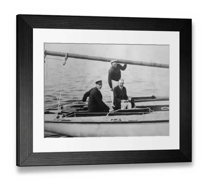 Framed Print : The King of Denmark in his yacht 23 April 1923 Framed Print : The King of Denmark in his yacht 23 April 1923
