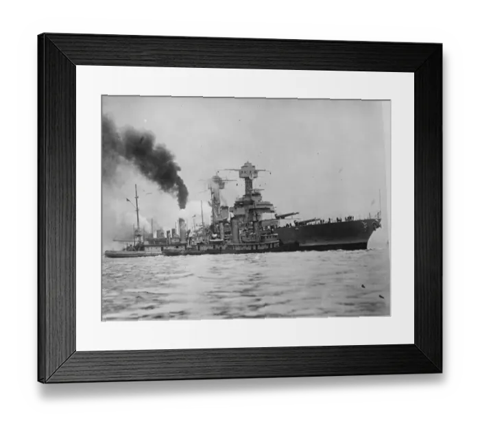 Framed Print : USS Colorado runs aground on diamond reef. The USS Colorado ran aground on Diamond