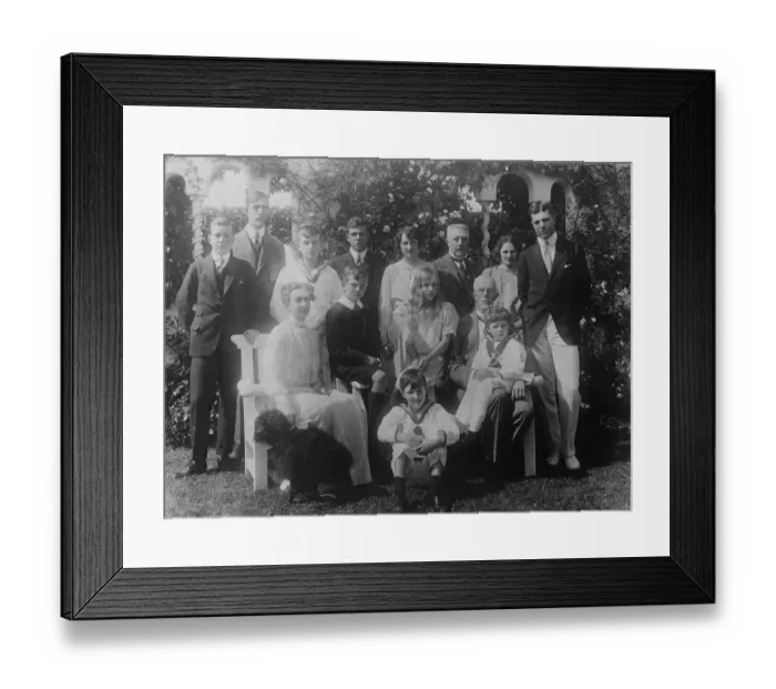 Framed Print : A group taken recently at Solliden, the Queens summer residence of the royal
