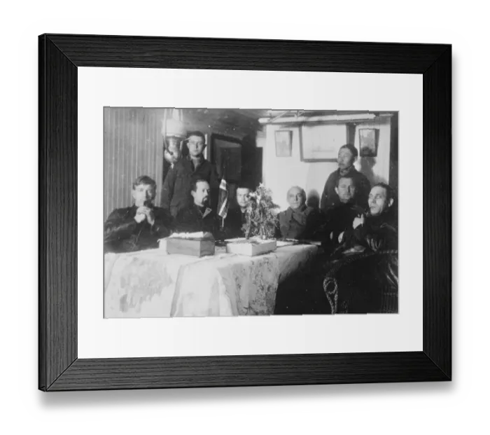 Framed Print : Daring attempt to drift across polar sea. Helplessly locked in ice for twenty four months