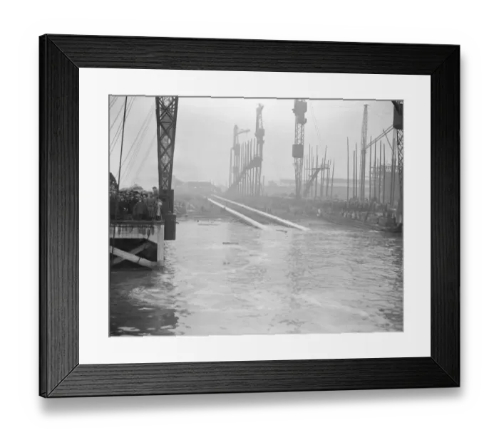Framed Print : Slipways at Cammel Lairds, Birkenhead 27 November 1920 Framed Print : Slipways at Cammel Lairds, Birkenhead 27 November 1920