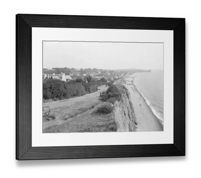 Framed Print : Budleigh Salterton is a small town on the south coast of Devon 1925