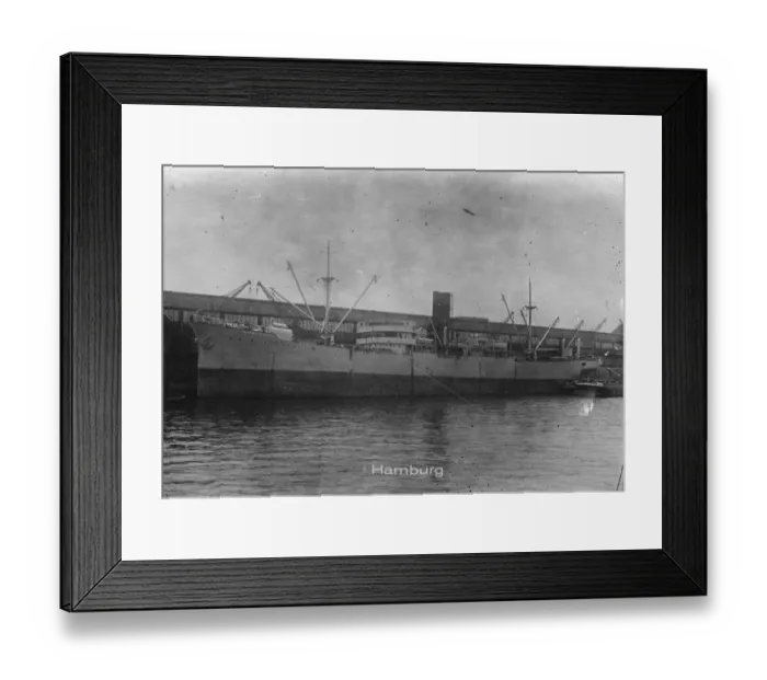 Framed Print : Crew of British steamer rescued. The City of Norwich ( pictured here in Hamburg Framed Print : Crew of British steamer rescued. The City of Norwich ( pictured here in Hamburg