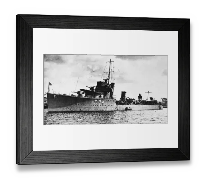 Framed Print : More warships for Palestine. Destroyers leave Malta in the small hours. The Destroyer Framed Print : More warships for Palestine. Destroyers leave Malta in the small hours. The Destroyer