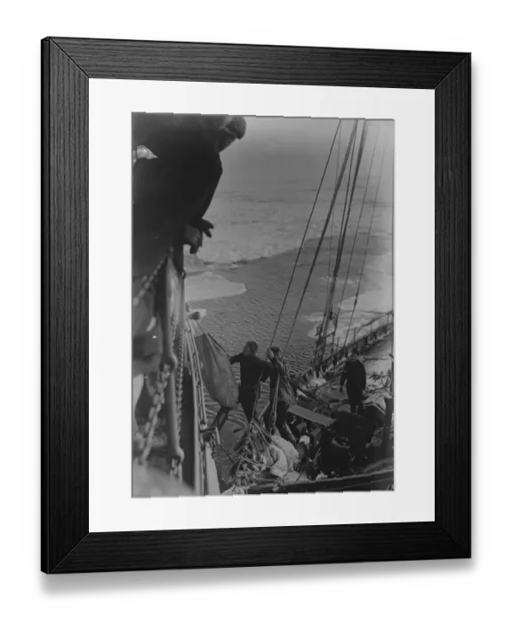 Framed Print : Battleship as ice breaker. Over 40 ships freed in the frozen Baltic Sea. Owing Framed Print : Battleship as ice breaker. Over 40 ships freed in the frozen Baltic Sea. Owing