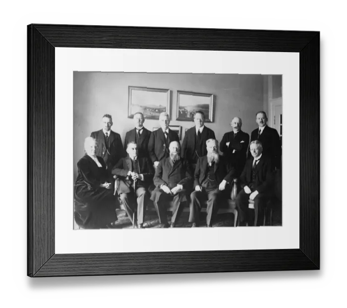 Framed Print : First Labour Cabinet in Denmark Standing, ( left to right ) M Bording ( Minister Framed Print : First Labour Cabinet in Denmark Standing, ( left to right ) M Bording ( Minister