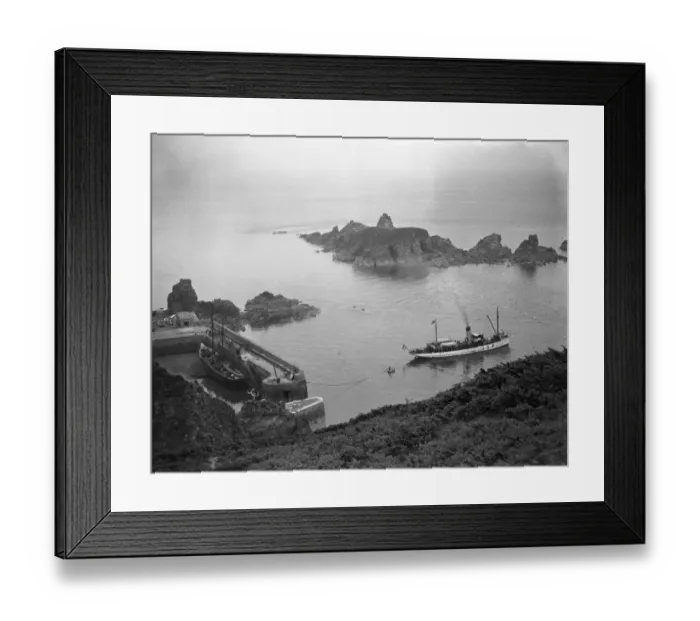 Framed Print : A view of Sark ( Creux ) Harbour. 21 July 1927