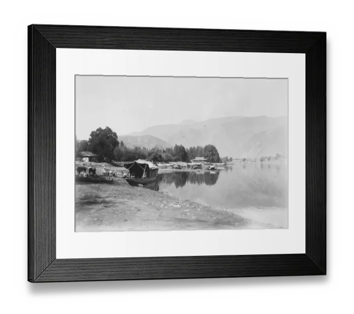Framed Print : Kashmir, India. Baramulla showing the Jhelum river. 4 December 1924 Framed Print : Kashmir, India. Baramulla showing the Jhelum river. 4 December 1924