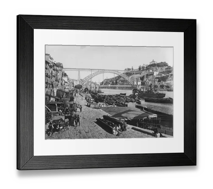 Framed Print : The revolt in Portugal, Rebels in Oporto. The Don Luiz Bridge, Oporto, with Framed Print : The revolt in Portugal, Rebels in Oporto. The Don Luiz Bridge, Oporto, with