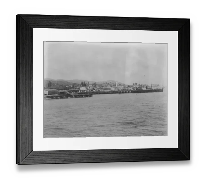Framed Print : Where the Armistice Conference Met This view of Mudanya of Turkey from the sea