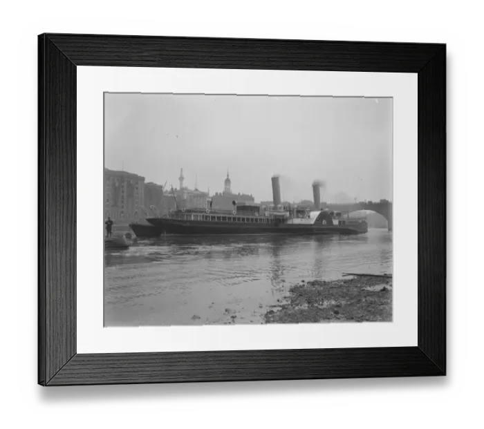 Framed Print : Royal Sovereign pack for todays first trip Leaving the pier 22 May 1920 Framed Print : Royal Sovereign pack for todays first trip Leaving the pier 22 May 1920