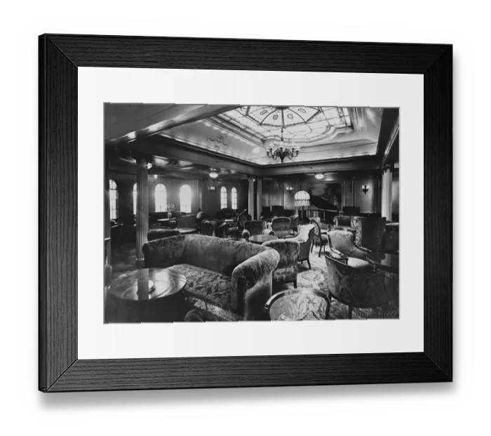Framed Print : Ss Voldendam Lounge first class 16 November 1922 Framed Print : Ss Voldendam Lounge first class 16 November 1922