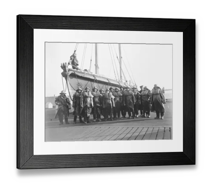 Framed Print : 6 April 1920 Clacton on Sea Life Boat crew