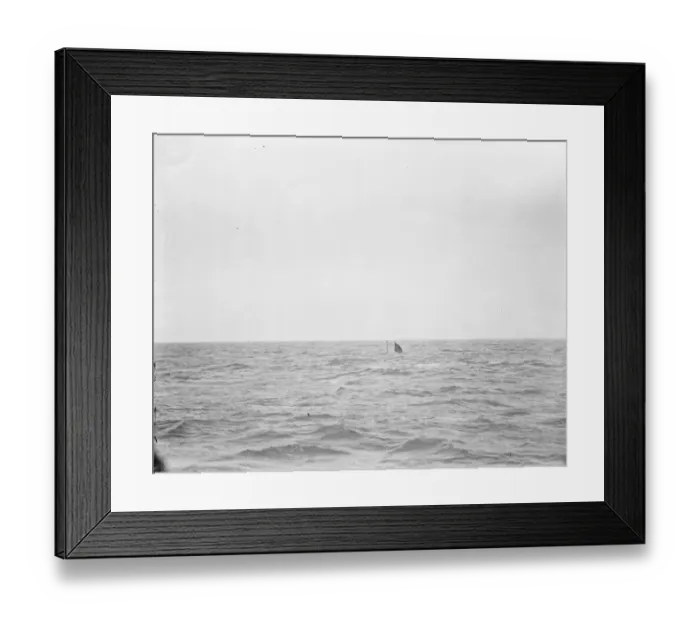 Framed Print : HMS Submarine No 3 diving - final position before totally submerging 30 March 1920 Framed Print : HMS Submarine No 3 diving - final position before totally submerging 30 March 1920