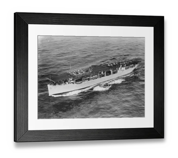 Framed Print : Americas remarkable aircraft carrier. The US aircraft carrier Langley cruising Framed Print : Americas remarkable aircraft carrier. The US aircraft carrier Langley cruising
