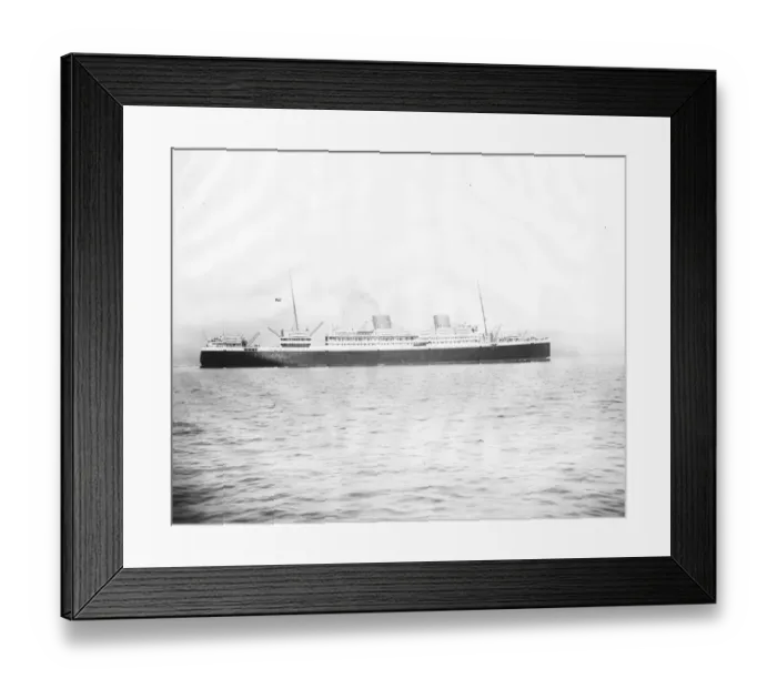 Framed Print : M V Alcantara. Exterior. Broadside. 1927 Framed Print : M V Alcantara. Exterior. Broadside. 1927