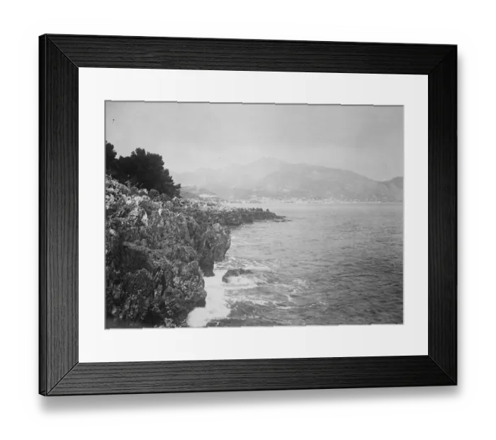 Framed Print : The Kings illness, a convalescence. Cape Martin, a view looking across Framed Print : The Kings illness, a convalescence. Cape Martin, a view looking across