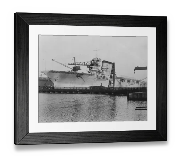 Framed Print : Americas naval development. Another queer sea monster. the USS Lexington, photographed Framed Print : Americas naval development. Another queer sea monster. the USS Lexington, photographed