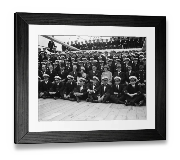 Framed Print : King of Egypt visits HMS Worcester, the nautical training ship at Greenhithe Framed Print : King of Egypt visits HMS Worcester, the nautical training ship at Greenhithe