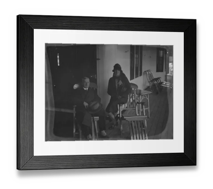 Framed Print : Aboard the SS. Andalucia Star at Tilbury. Colonel Grant Morden, and Mrs Grant