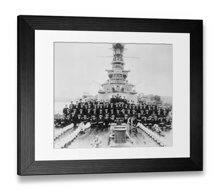Framed Print : HMS Hood after refit at Devonport, Devon Rear Admiral SirF L Field, KCB, CMG Framed Print : HMS Hood after refit at Devonport, Devon Rear Admiral SirF L Field, KCB, CMG