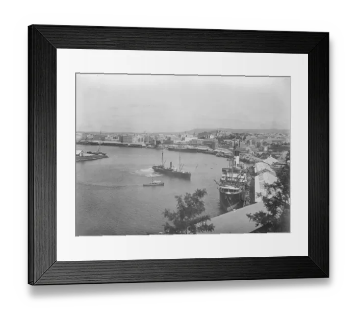 Framed Print : Brisbane Australia, Showing circular Quay April 1922 Framed Print : Brisbane Australia, Showing circular Quay April 1922