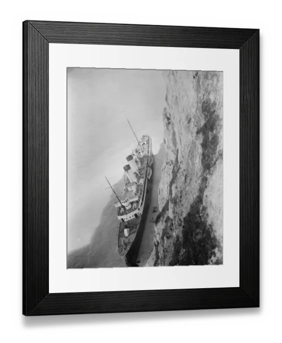 Framed Print : SS Newhaven ashore. The first attempt to float the famous cross Channel steamer Framed Print : SS Newhaven ashore. The first attempt to float the famous cross Channel steamer