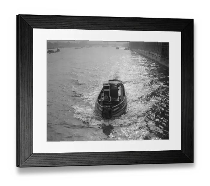 Framed Print : The new tug, President on the river Thames. 18 October 1929