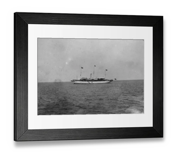 Framed Print : Yacht of the Siamese Navy. The royal yacht, Maha Chakkri off Bangkok. 14 Framed Print : Yacht of the Siamese Navy. The royal yacht, Maha Chakkri off Bangkok. 14
