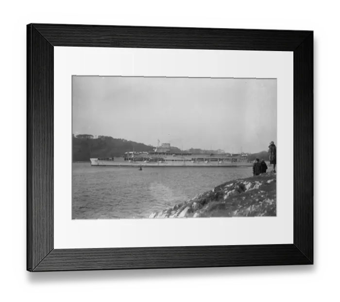 Framed Print : HMS Courageous at Plymouth. 27 February 1928 Framed Print : HMS Courageous at Plymouth. 27 February 1928