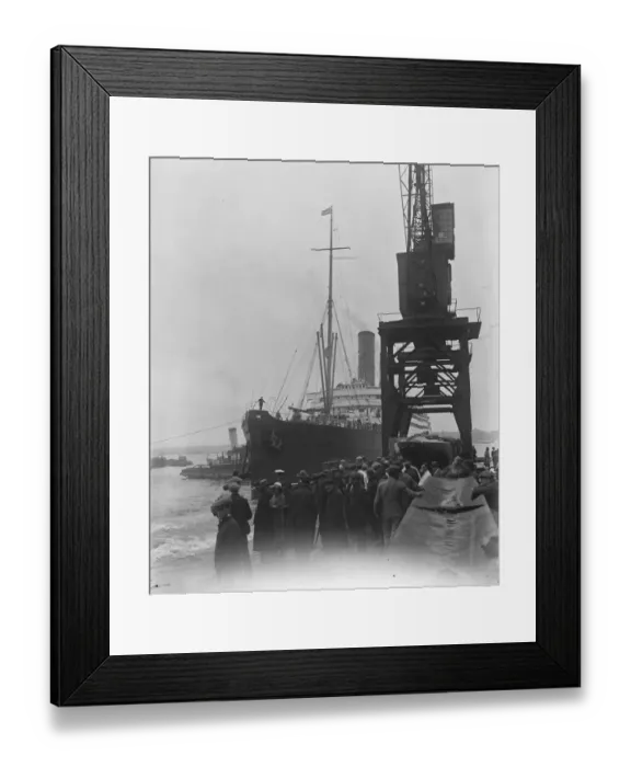 Framed Print : Bevan Arrives in England The Cunard liner RMS Caronia in at Southampton with Bevan