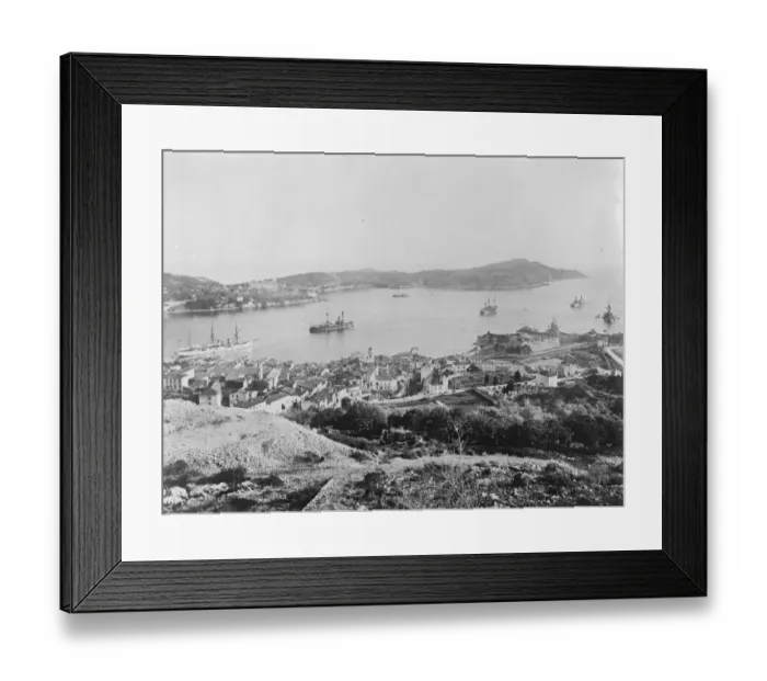 Framed Print : The Royal yacht expected to put in at the Villefranche harbour to await the King Framed Print : The Royal yacht expected to put in at the Villefranche harbour to await the King