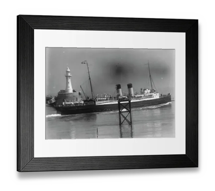Framed Print : SS Biarritz leaving Dover with the Royal party on board. 1923 Framed Print : SS Biarritz leaving Dover with the Royal party on board. 1923