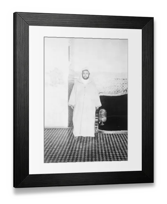 Framed Print : To Brave the Stormy Seas Sultan Moulay Youseph of Morocco, who breaking all tradition