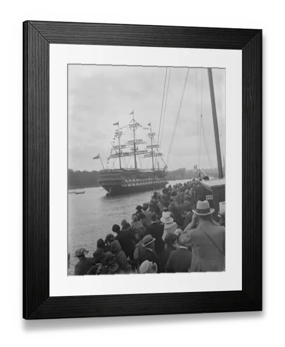 Framed Print : Prize day on HMS Worcester. The Worcester dress ship, showing relatives Framed Print : Prize day on HMS Worcester. The Worcester dress ship, showing relatives