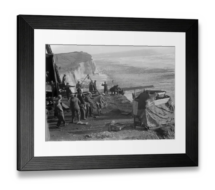 Framed Print : Sea drama near Brighton. Thrilling rescues in a gale. Members of the crew of Framed Print : Sea drama near Brighton. Thrilling rescues in a gale. Members of the crew of
