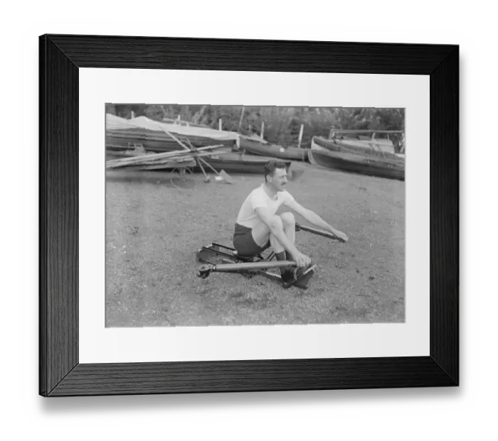Framed Print : Ernest Barrys Home Trainer and Exercising Machine Ernest Barry, the famous sculler Framed Print : Ernest Barrys Home Trainer and Exercising Machine Ernest Barry, the famous sculler