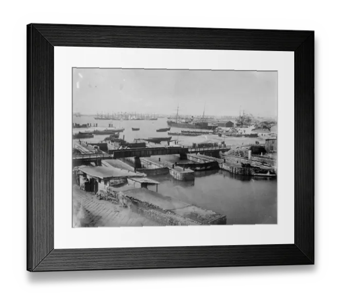 Framed Print : Port Alexandria in Alexandria, Egypt May 1921 Framed Print : Port Alexandria in Alexandria, Egypt May 1921