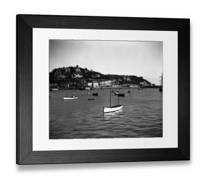 Framed Print : The harbour at Torquay, Devon. 1 February 1928 Framed Print : The harbour at Torquay, Devon. 1 February 1928