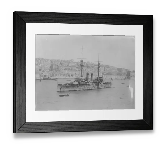 Framed Print : The Katori with the Crown Prince on board in the grand harbour in Malta May 1921 Framed Print : The Katori with the Crown Prince on board in the grand harbour in Malta May 1921