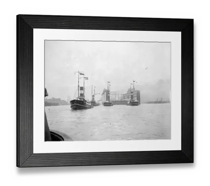 Framed Print : The first half of the new floating dock for Singapore leaving the Tyne 21 June 1928 Framed Print : The first half of the new floating dock for Singapore leaving the Tyne 21 June 1928