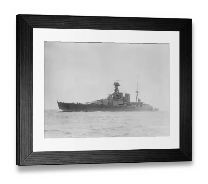 Framed Print : HMS Hood ( Under her own steam ) 21 January 1920