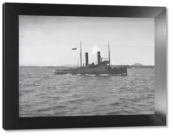 HM tug Frisky leaving Bergen 19 April 1920