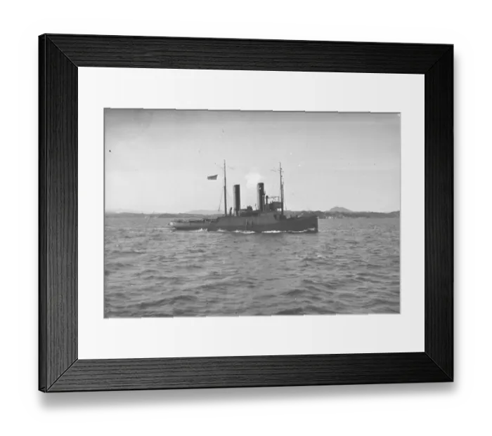 Framed Print : HM tug Frisky leaving Bergen 19 April 1920 Framed Print : HM tug Frisky leaving Bergen 19 April 1920