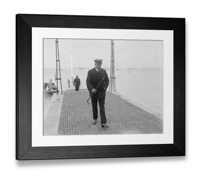 Framed Print : Celebrities at Cowes on Isle of Wight, of the South Coast of England The Duke of Framed Print : Celebrities at Cowes on Isle of Wight, of the South Coast of England The Duke of