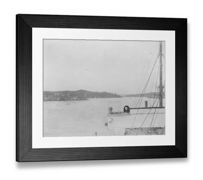 Framed Print : An interesting view of the Bosphorus showing the European shore on left and Asiatic Framed Print : An interesting view of the Bosphorus showing the European shore on left and Asiatic
