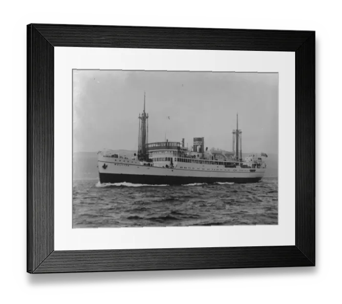 Framed Print : Note worthy vessel. The new motor ship Malaita built by Barclay, Cyrle and Co Framed Print : Note worthy vessel. The new motor ship Malaita built by Barclay, Cyrle and Co