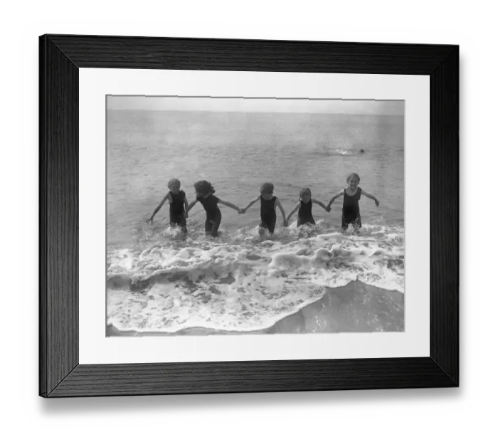 Framed Print : Children having fun in the sea at Exmouth Framed Print : Children having fun in the sea at Exmouth