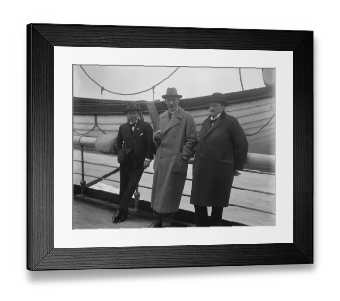 Framed Print : Distinguished sailors Distinguished sailors crossing to Paris Right to left Sir William Orpen